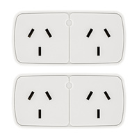 Double Adaptors - 240V. Left and Right - 2 Pack.