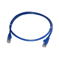 Cat 6 U/UTP 28 AWG PVC Patch Cable. RCM Approved. Blue Colour. 
