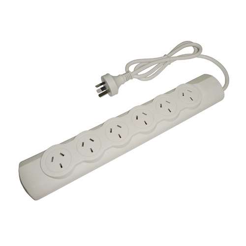 6 Outlet Powerboard with 1m Input Cable
