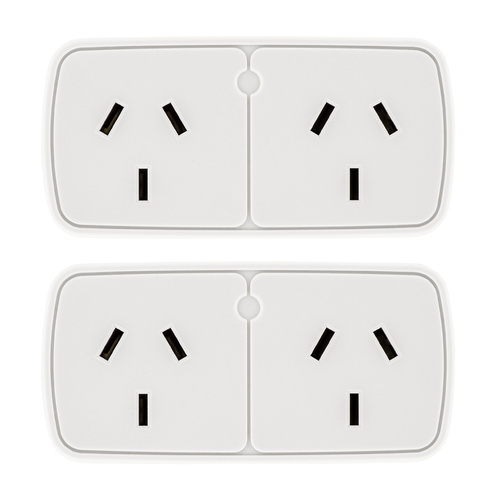 Double Adaptors - 240V. Left and Right - 2 Pack.