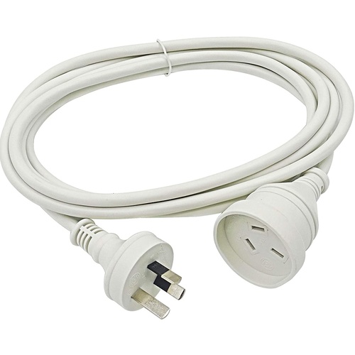 3m Extension Lead. RCM Approved. White Colour.
