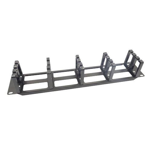 Cable Organiser. 2U 19" Rack Mount. D Rings. Black