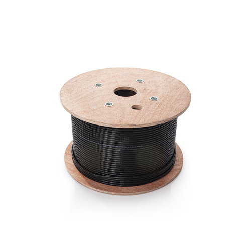 Cat6 Gel Filled Underground + Outdoor LAN Cable 305m Reel. Black 23AWG PE Jacket. UUTP Construction
