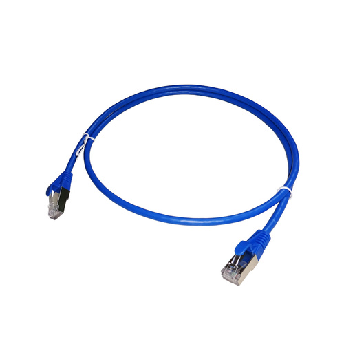 Cat6A S/FTP 28 AWG PVC Patch Cable. RCM Approved. Blue Colour