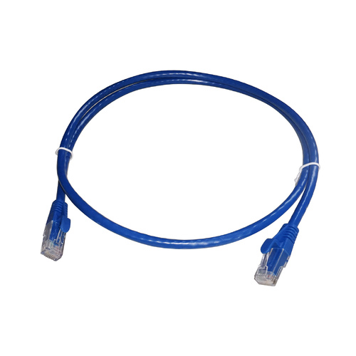 Cat 6 U/UTP PVC Patch Cable RCM Approved - Blue - 0.5m